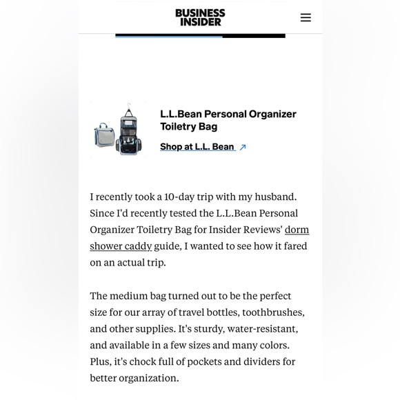 L.L. Bean Medium Toiletry Travel Bag - Picture 14 of 16